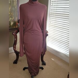 SHEIN Chocolate Long Sleeve Dress